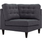 Modway Empress Upholstered Fabric Corner Sofa | Sofas | Modishstore-21