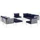 Modway Harmony 10 Piece Outdoor Patio Aluminum Sectional Sofa Set | Outdoor Sofas, Loveseats & Sectionals | Modishstore-26