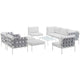 Modway Harmony 10 Piece Outdoor Patio Aluminum Sectional Sofa Set | Outdoor Sofas, Loveseats & Sectionals | Modishstore-25