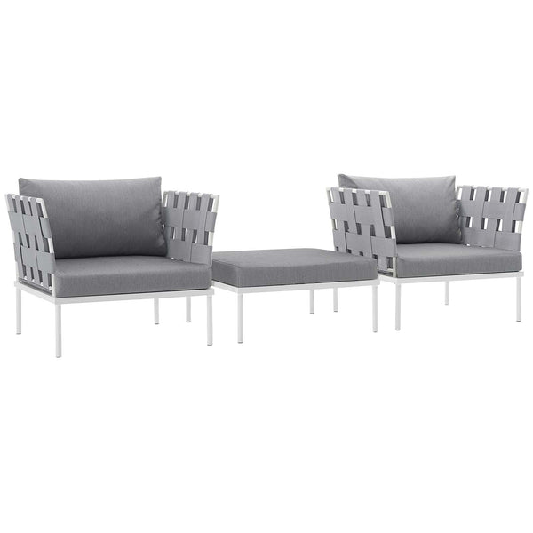 Modway Harmony 3 Piece Outdoor Patio Aluminum Set | Outdoor Chairs | Modishstore-15