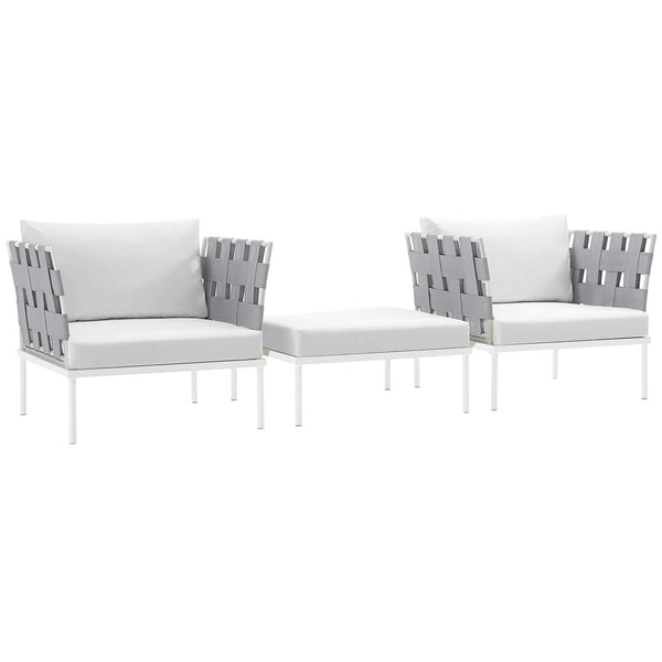 Modway Harmony 3 Piece Outdoor Patio Aluminum Set | Outdoor Chairs | Modishstore-13