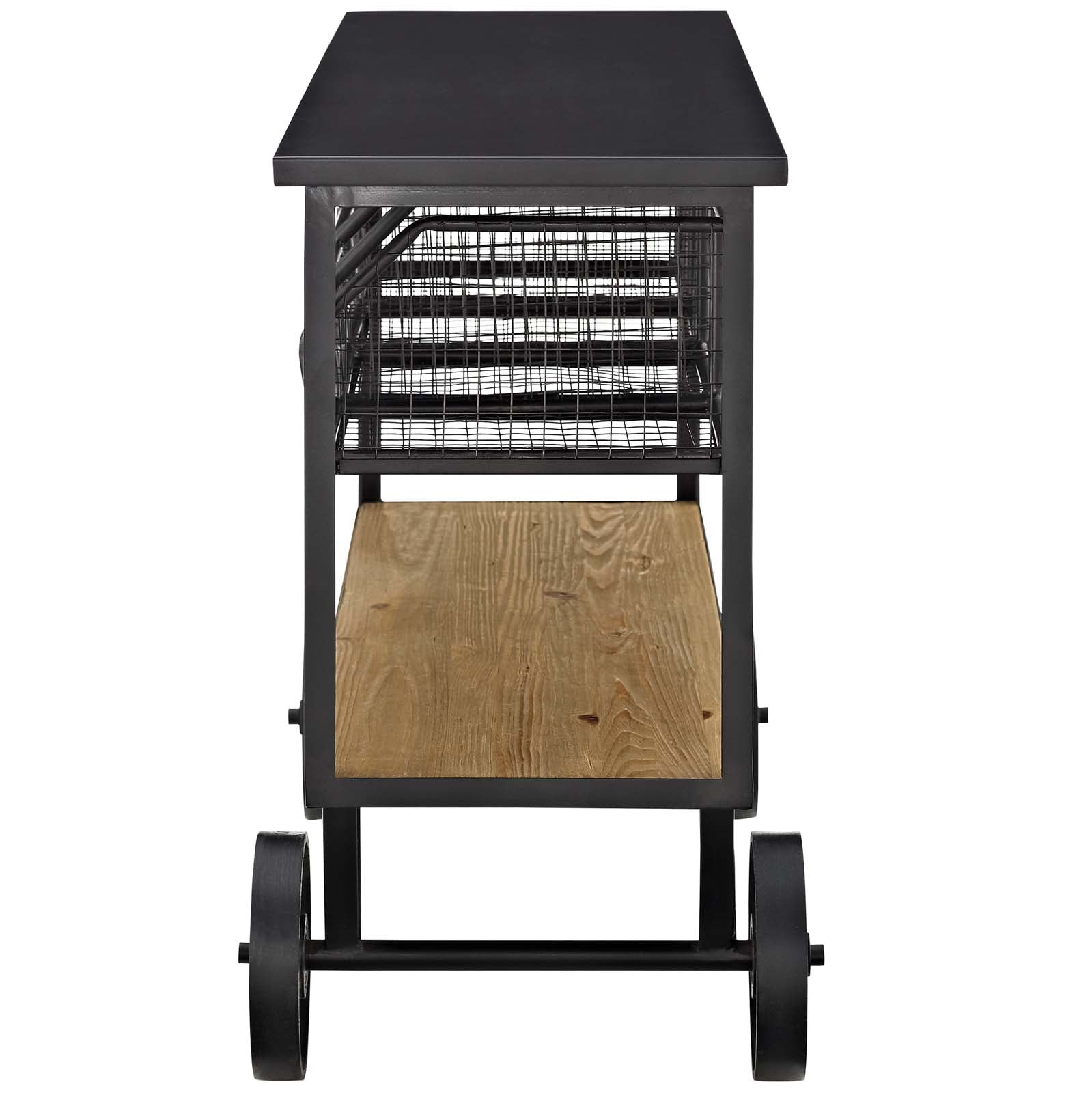 Modway Fairground Serving Stand - Brown | Bar Carts | Modishstore-2