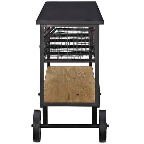 Modway Fairground Serving Stand - Brown | Bar Carts | Modishstore-2
