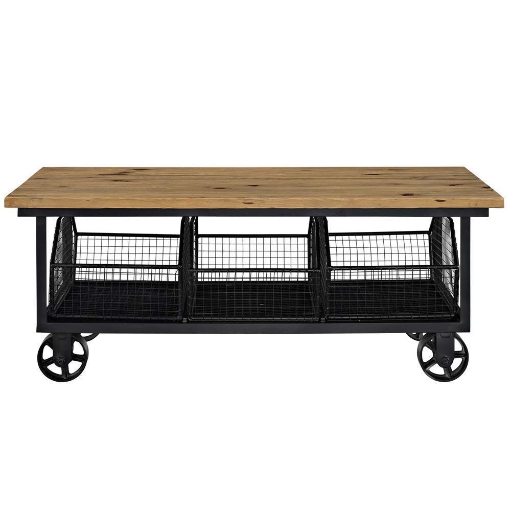 Modway Fairground Coffee Table - Brown | Coffee Tables | Modishstore-2