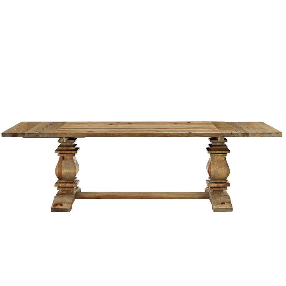 Modway Rise Extendable Wood Dining Table - Brown | Dining Tables | Modishstore-2