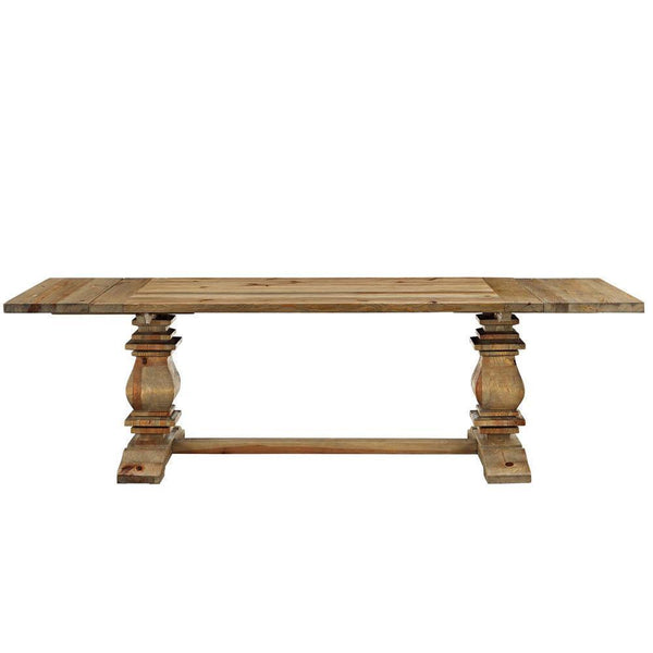 Modway Rise Extendable Wood Dining Table - Brown | Dining Tables | Modishstore-2