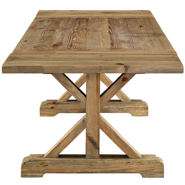 Modway Den Extendable Wood Dining Table - Brown | Dining Tables | Modishstore-2