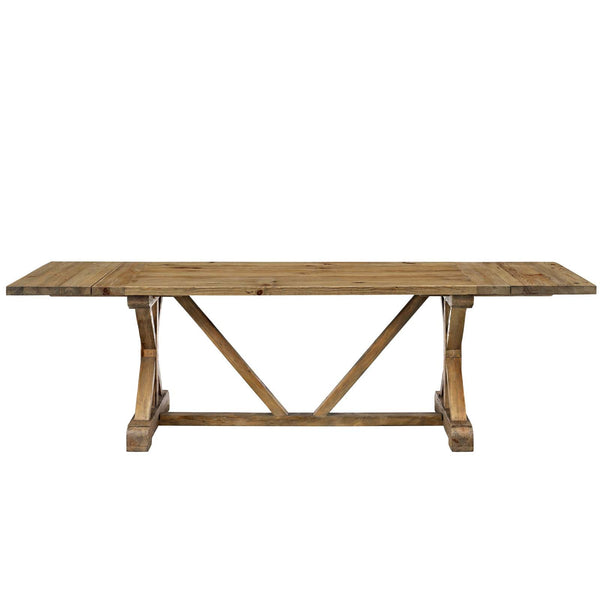 Modway Den Extendable Wood Dining Table - Brown | Dining Tables | Modishstore-4