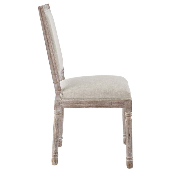 Modway Court Vintage French Upholstered Fabric Dining Side Chair