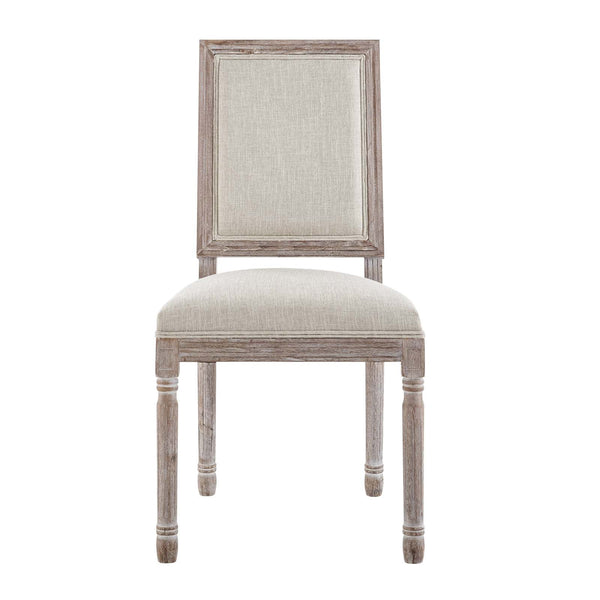Modway Court Vintage French Upholstered Fabric Dining Side Chair