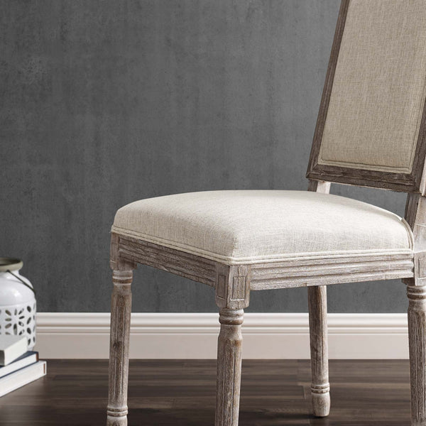 Modway Court Vintage French Upholstered Fabric Dining Side Chair