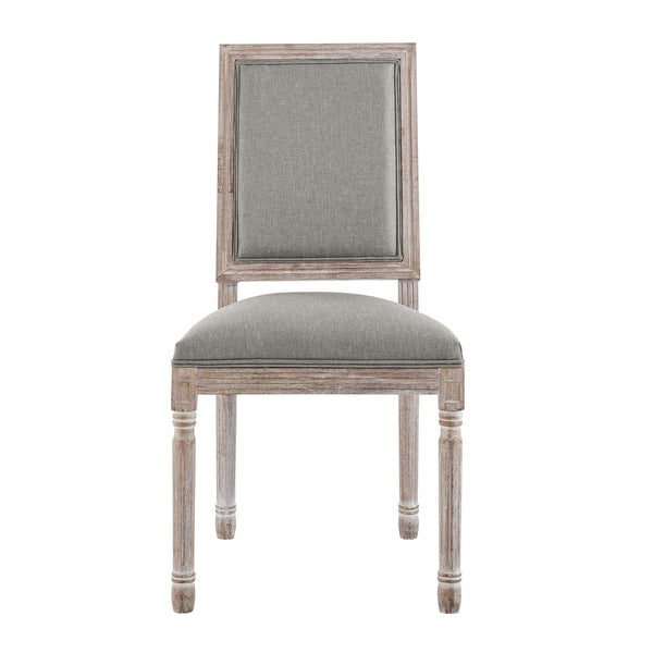 Modway Court Vintage French Upholstered Fabric Dining Side Chair