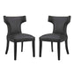 Modway Curve Set of 2 Vinyl Dining Side Chair