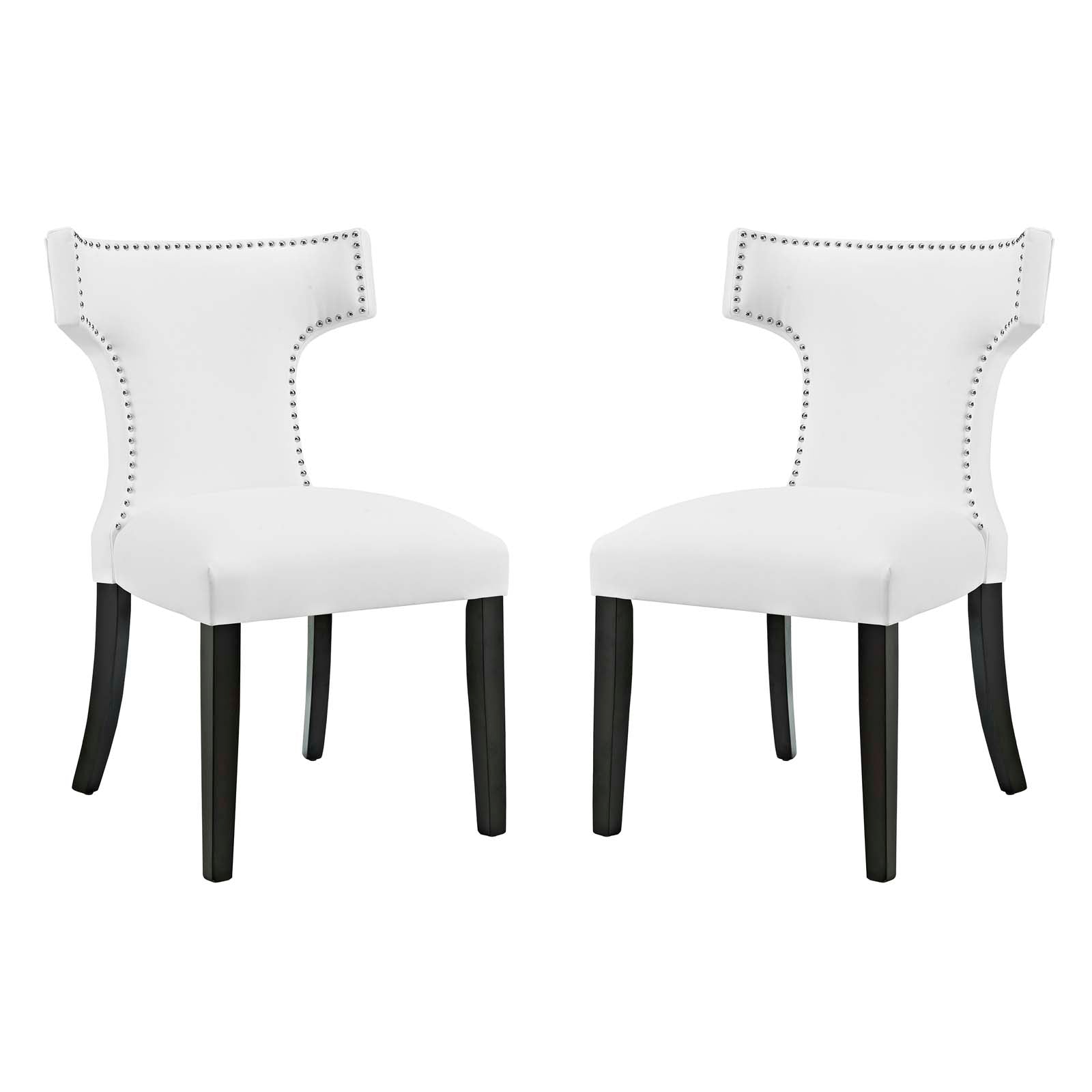 Modway Curve Set of 2 Vinyl Dining Side Chair | Dining Chairs | Modishstore-8