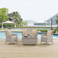 Modway Bridge 4 Piece Outdoor Patio Rattan Conversation Set with Pillows | Outdoor Sofas, Loveseats & Sectionals | Modishstore