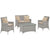 Modway Bridge 4 Piece Outdoor Patio Rattan Conversation Set with Pillows | Outdoor Sofas, Loveseats & Sectionals | Modishstore-2