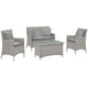 Modway Bridge 4 Piece Outdoor Patio Rattan Conversation Set with Pillows | Outdoor Sofas, Loveseats & Sectionals | Modishstore-6