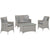 Modway Bridge 4 Piece Outdoor Patio Rattan Conversation Set with Pillows | Outdoor Sofas, Loveseats & Sectionals | Modishstore-6