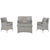 Modway Bridge 4 Piece Outdoor Patio Rattan Conversation Set with Pillows | Outdoor Sofas, Loveseats & Sectionals | Modishstore-7