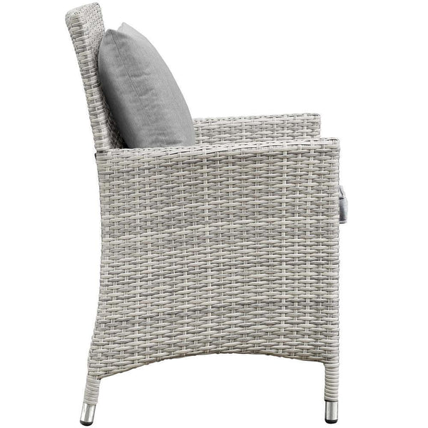 Modway Bridge 4 Piece Outdoor Patio Rattan Conversation Set with Pillows | Outdoor Sofas, Loveseats & Sectionals | Modishstore-9