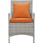 Modway Bridge 4 Piece Outdoor Patio Rattan Conversation Set with Pillows | Outdoor Sofas, Loveseats & Sectionals | Modishstore-12