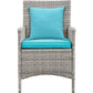 Modway Bridge 4 Piece Outdoor Patio Rattan Conversation Set with Pillows | Outdoor Sofas, Loveseats & Sectionals | Modishstore-16
