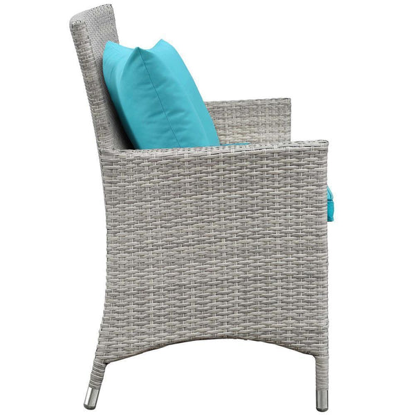 Modway Bridge 4 Piece Outdoor Patio Rattan Conversation Set with Pillows | Outdoor Sofas, Loveseats & Sectionals | Modishstore-19