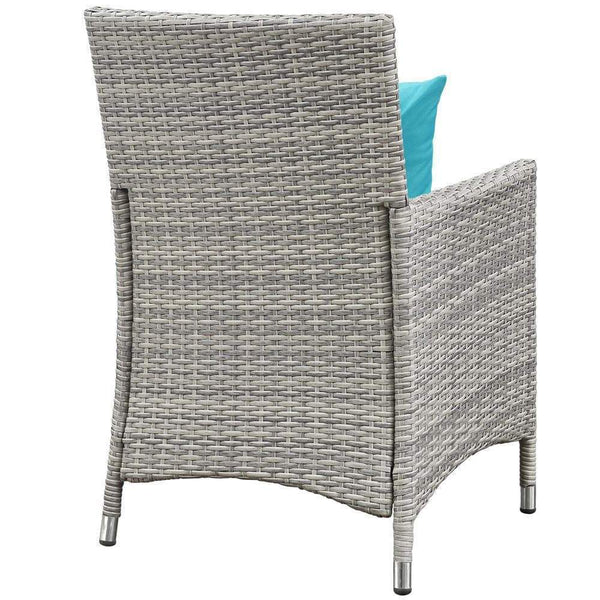 Modway Bridge 4 Piece Outdoor Patio Rattan Conversation Set with Pillows | Outdoor Sofas, Loveseats & Sectionals | Modishstore-23