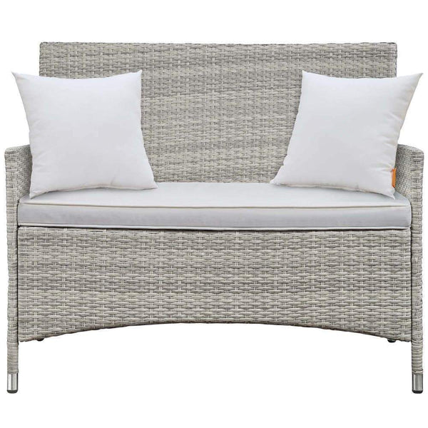 Modway Bridge 4 Piece Outdoor Patio Rattan Conversation Set with Pillows | Outdoor Sofas, Loveseats & Sectionals | Modishstore-24
