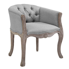 Modway Crown Vintage French Upholstered Fabric Dining Armchair