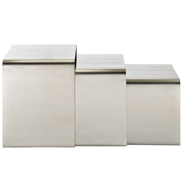 Modway Rush Nesting Table - Silver | Nesting Tables | Modishstore-3