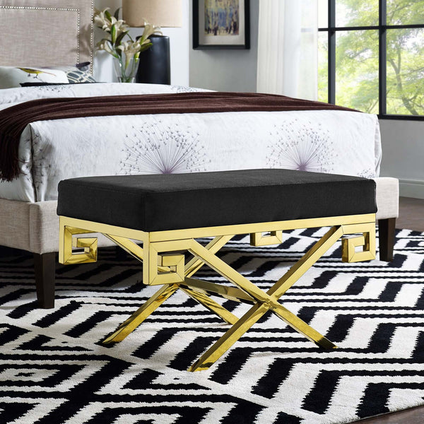Modway Rove Velvet Bench | Stools & Benches | Modishstore
