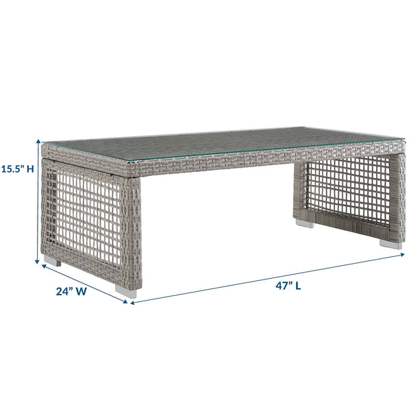 Modway Aura Rattan Outdoor Patio Coffee Table | Outdoor Tables | Modishstore-6