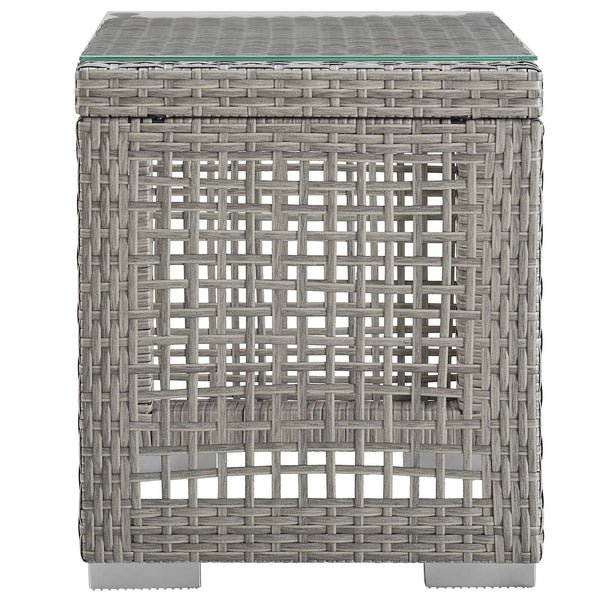 Modway Aura Outdoor Patio Wicker Rattan Side Table | Outdoor Tables | Modishstore-4