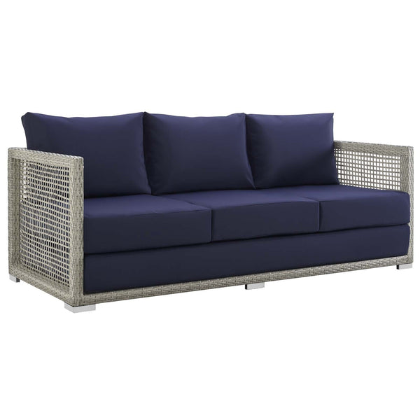 Modway Aura Outdoor Patio Wicker Rattan Sofa | Outdoor Sofas, Loveseats & Sectionals | Modishstore-19