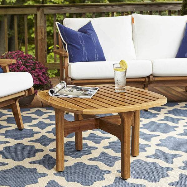 Modway Saratoga Outdoor Patio Teak Coffee Table Natural | Coffee Tables | Modishstore