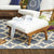 Modway Saratoga Outdoor Patio Teak Ottoman Natural White | Ottomans | Modishstore-2