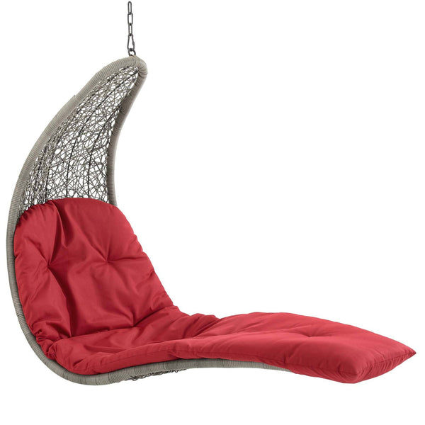 Modway Landscape Hanging Chaise Lounge Outdoor Patio Swing Chair | Outdoor Porch Swings | Modishstore-4