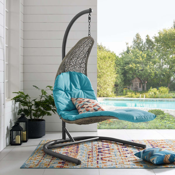 Modway Landscape Hanging Chaise Lounge Outdoor Patio Swing Chair | Outdoor Porch Swings | Modishstore-6