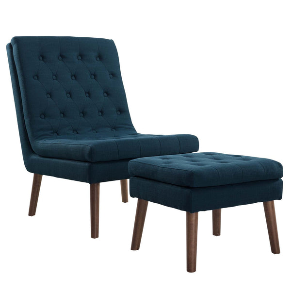 Modway Modify Upholstered Lounge Chair and Ottoman | Lounge Chairs | Modishstore-19