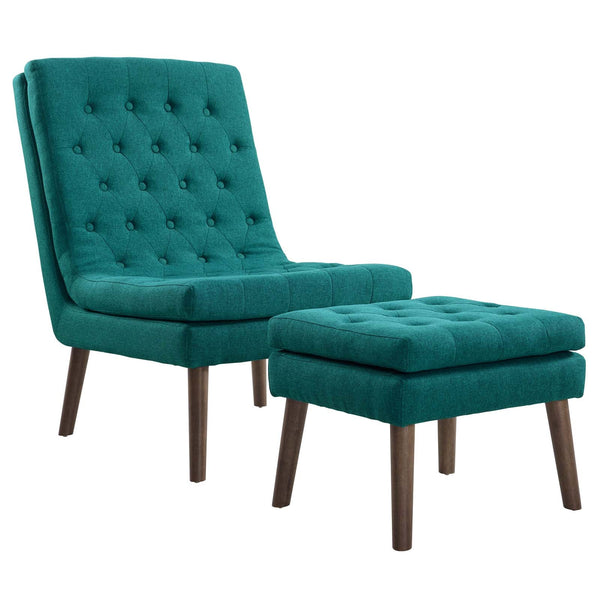 Modway Modify Upholstered Lounge Chair and Ottoman | Lounge Chairs | Modishstore-16