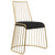 Modway Rivulet Gold Stainless Steel Upholstered Velvet Dining Chair