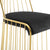 Modway Rivulet Gold Stainless Steel Upholstered Velvet Dining Chair