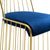Modway Rivulet Gold Stainless Steel Upholstered Velvet Dining Chair