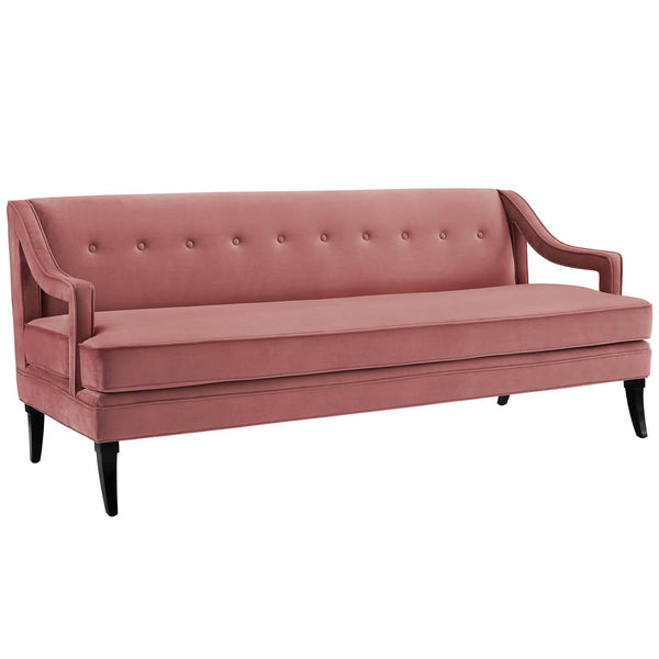 Modway Concur Button Tufted Upholstered Velvet Sofa | Sofas | Modishstore-3