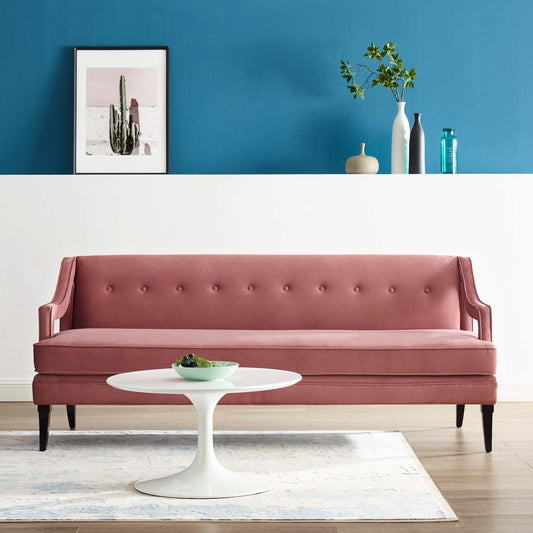 Modway Concur Button Tufted Upholstered Velvet Sofa | Sofas | Modishstore
