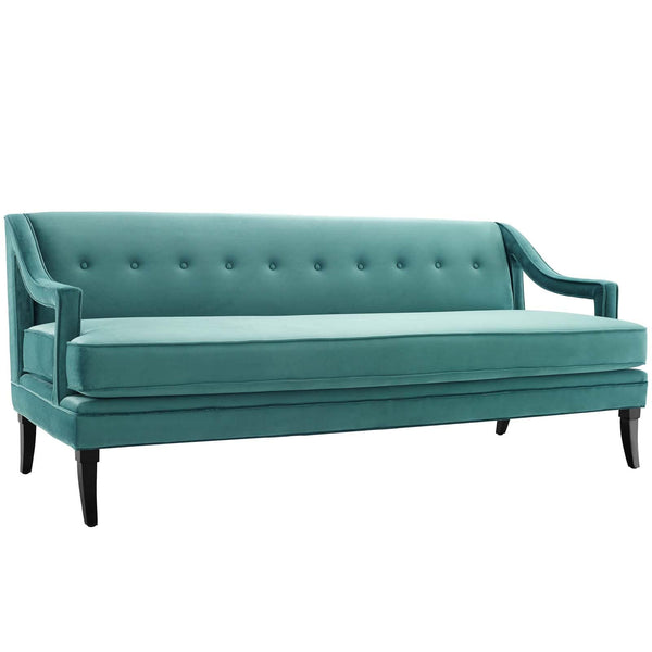 Modway Concur Button Tufted Upholstered Velvet Sofa | Sofas | Modishstore-34
