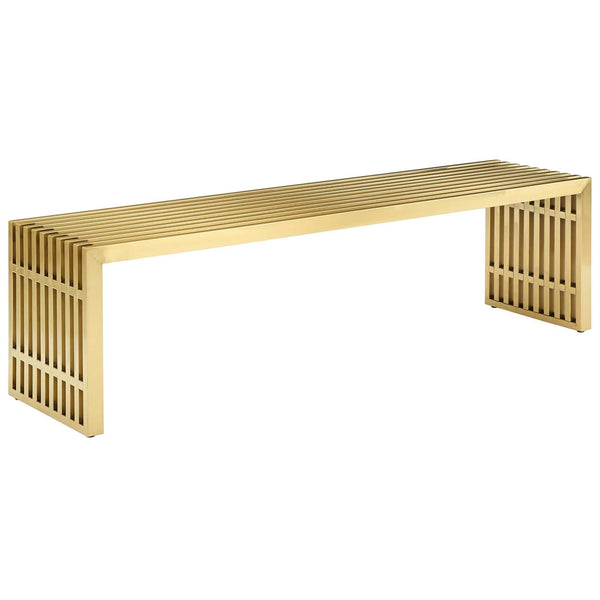 Modway Gridiron Stainless Steel Bench | Stools & Benches | Modishstore-12
