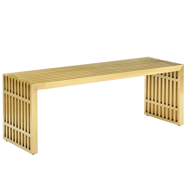 Modway Gridiron Stainless Steel Bench | Stools & Benches | Modishstore-11