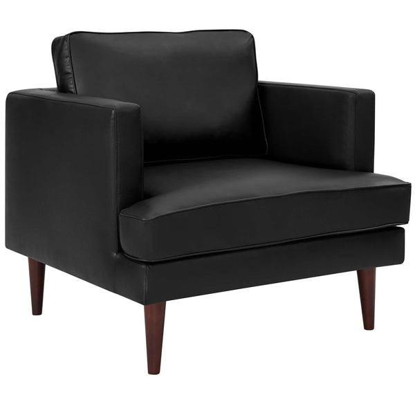 Modway Agile Genuine Leather Armchair | Armchairs | Modishstore-7